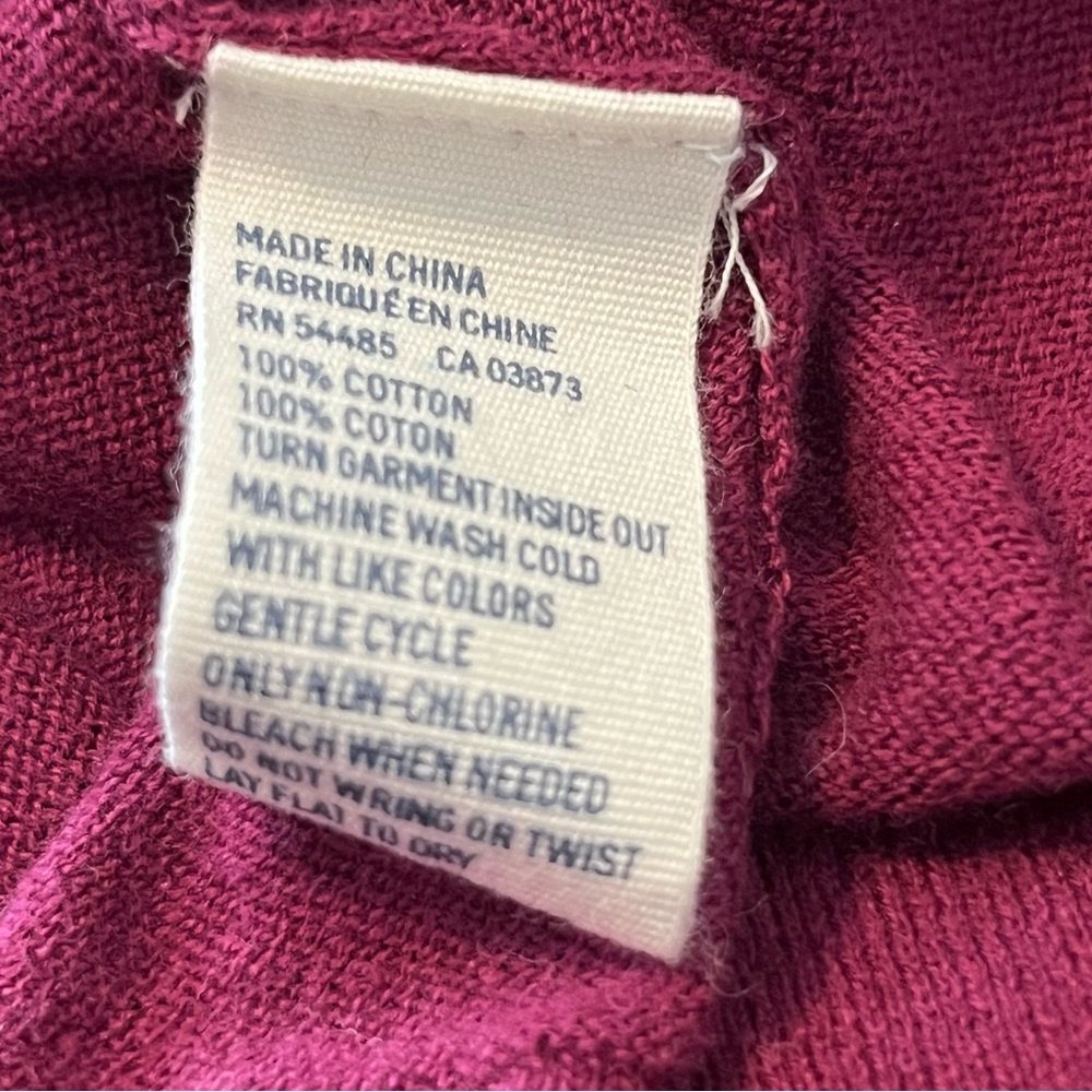 American Eagle Outfitters Burgundy Short Sleeve Button Down cardigan. - Picture 3 of 5
